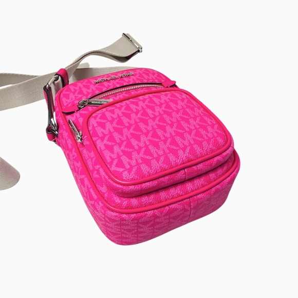 Michael Kors Jet Set Medium Signature Logo Crossbody Bag - Picture 8 of 12